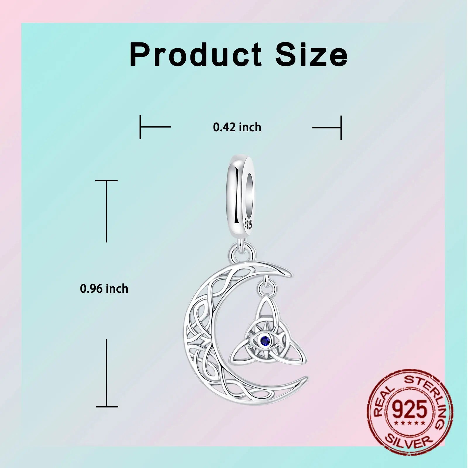 925 Sterling Silver Mysterious and retro Celtic style patterns Pendant Charm Fit Original Charm Bracelets Women DIY Jewelry Gift
