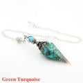 Natural Crystal Dowsing Pendulum Reiki Stone Chips Orgone Pendulums Hexagonal Pointed Reisin Spiritual Pendulo for Divination