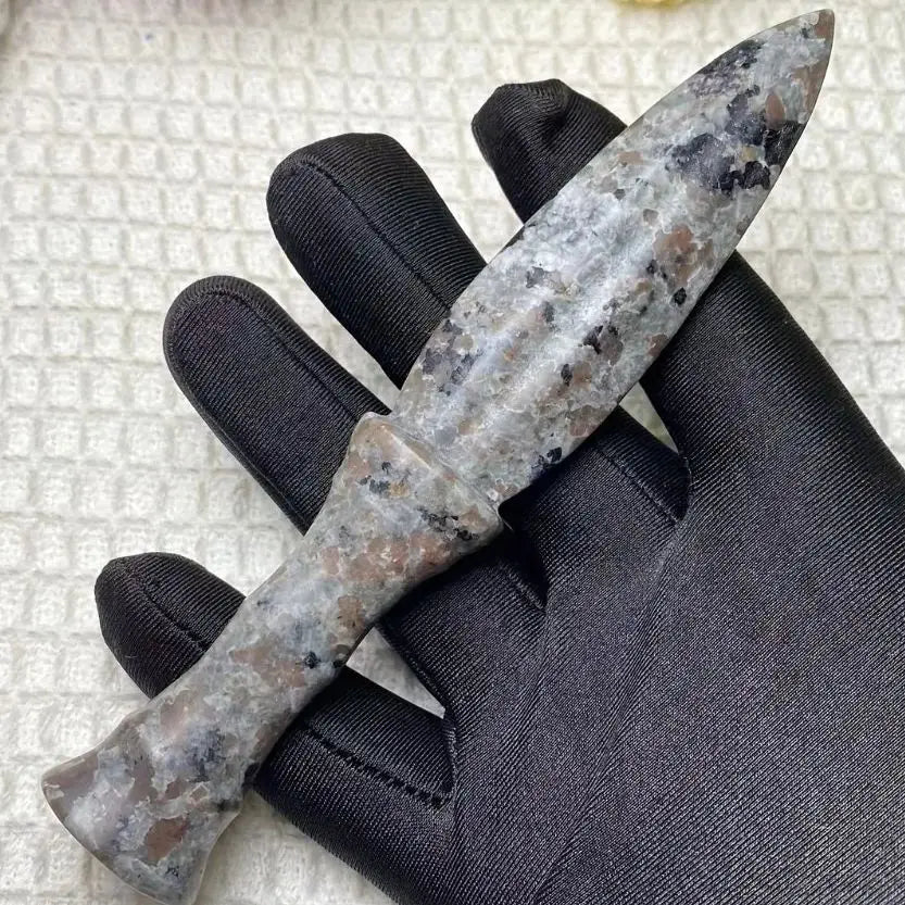 Unique Yooperlite Stone Mystical Knife  - Polished Raw Gemstone witchcraft meditation crystal Rituals