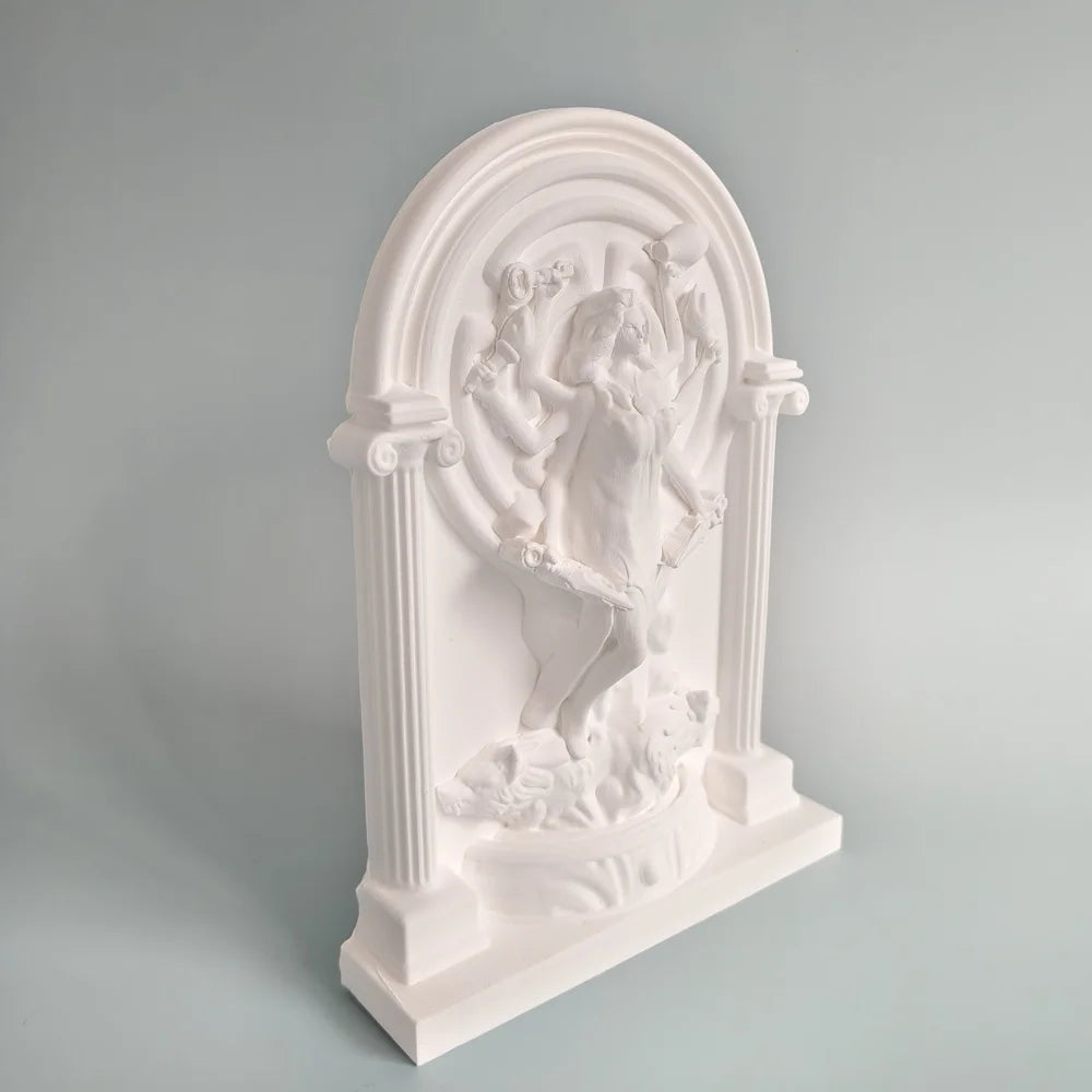 Triple Goddess Hecate Statue Plaster Relief Shrine Sculpture for Home Altar Bedroom Bookshelf Decor Greek Mythology Witch Gift Ritual