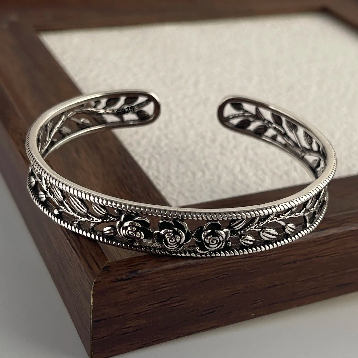 925 Sterling Silver Cuff Bracelets for Women Vintage