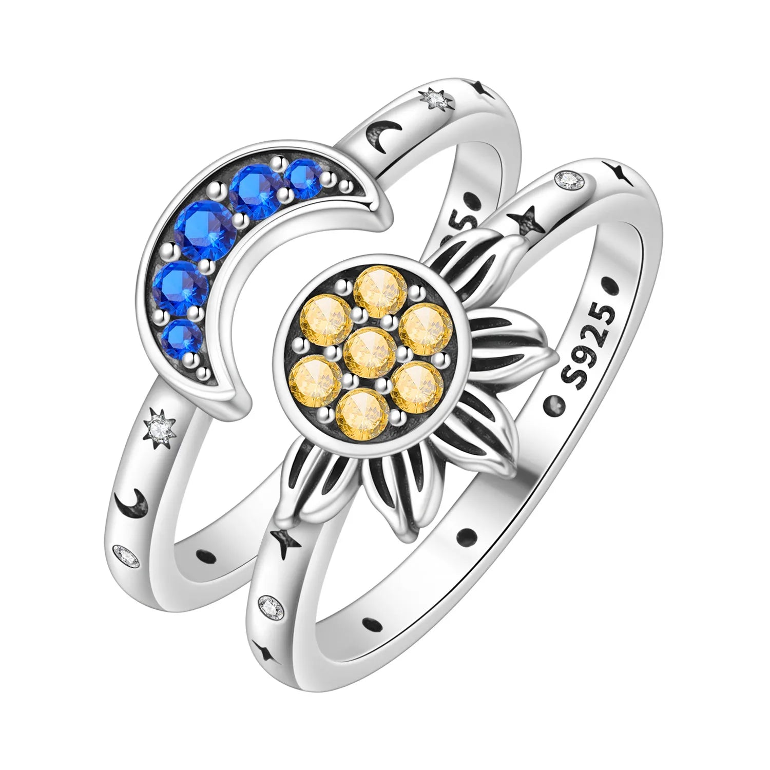S925 Sterling Silver Vintage Pattern Closed Ring For Women