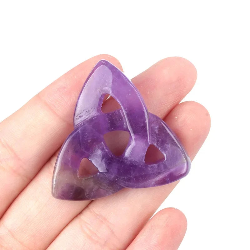 **Enchanted Celtic Knot Natural Stone Crystal & Chakra Stone Ornament**