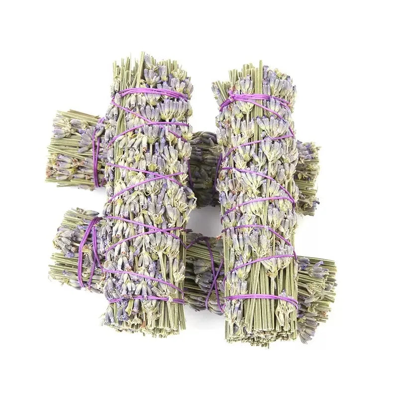 2026 Natural Dried Lavender Smudge Sticks, for Aromatherapy, Home Cleansing, Meditation, Spiritual Purification, Witchcraft 10CM