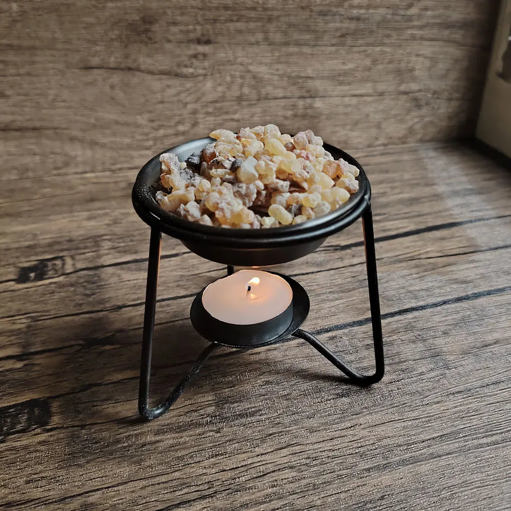 Frankincense Essential Oil Resin Diffuser Set Metal Candle Incense Burner for Witchcraft Rituals Meditation Yoga Home Church Ceremony Citrus Scent
