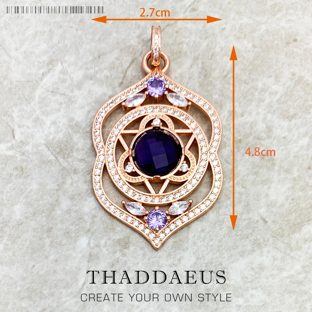 925 Sterling Silver Magical Amulet Mythical Aztec Compass Pendant Jewelry