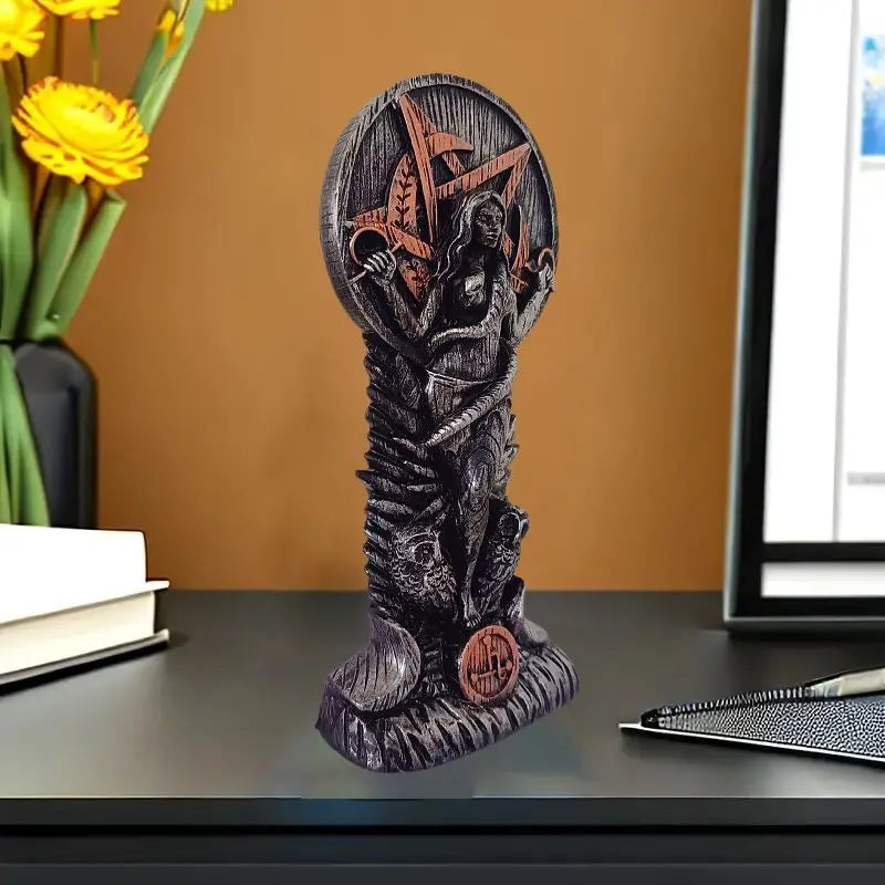 8" Pagan Altar Goddess Of Wisdom Sculpture Sumerian Witchcraft Ritual Female Woman Snake Witch Decor Home Decor Ornaments Goddess Statue