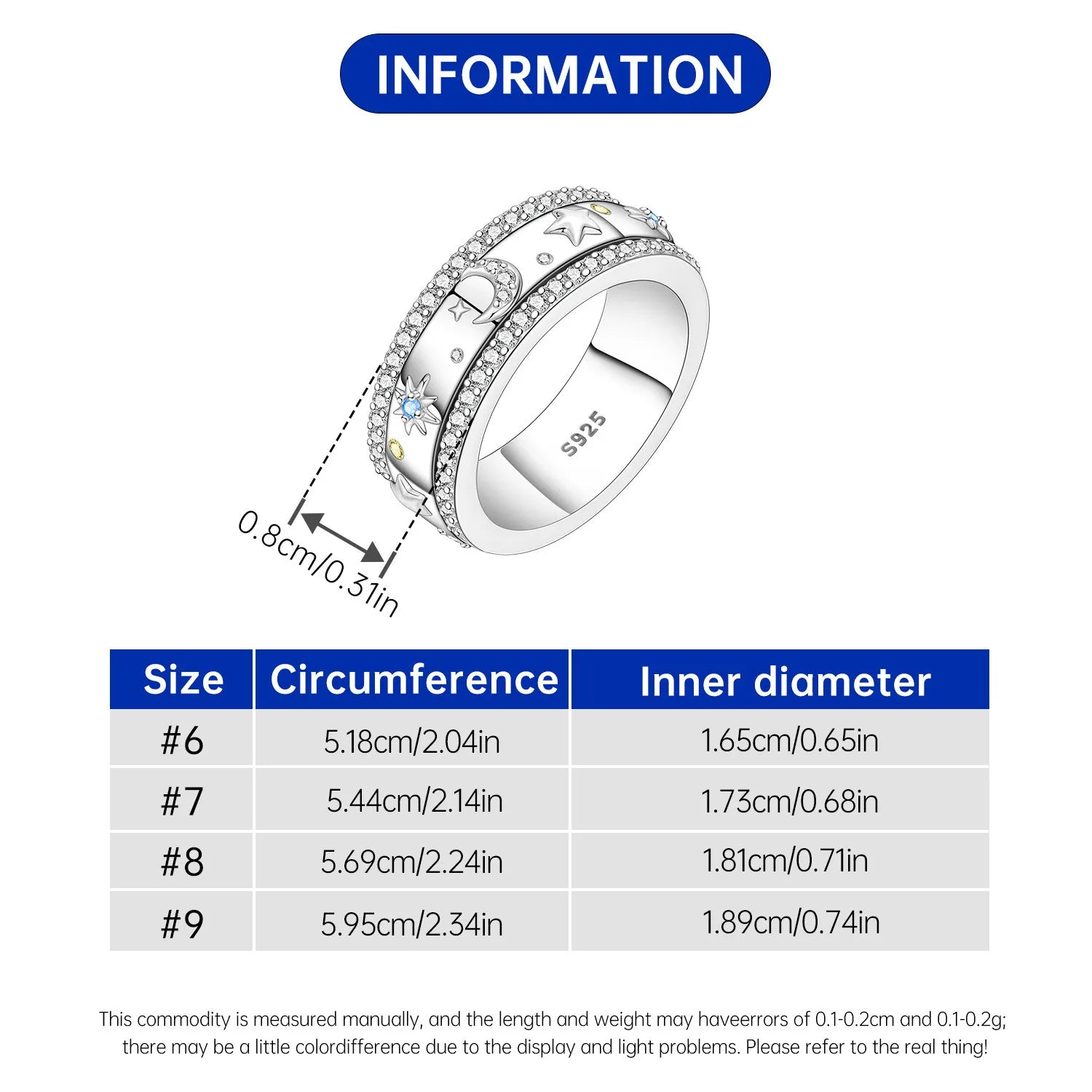 S925 Sterling Silver Vintage Pattern Closed Ring For Women