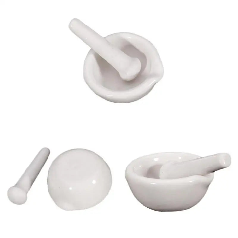 6ml Mini Porcelain Mortar and Pestle Mixing Grinding Bowl Set