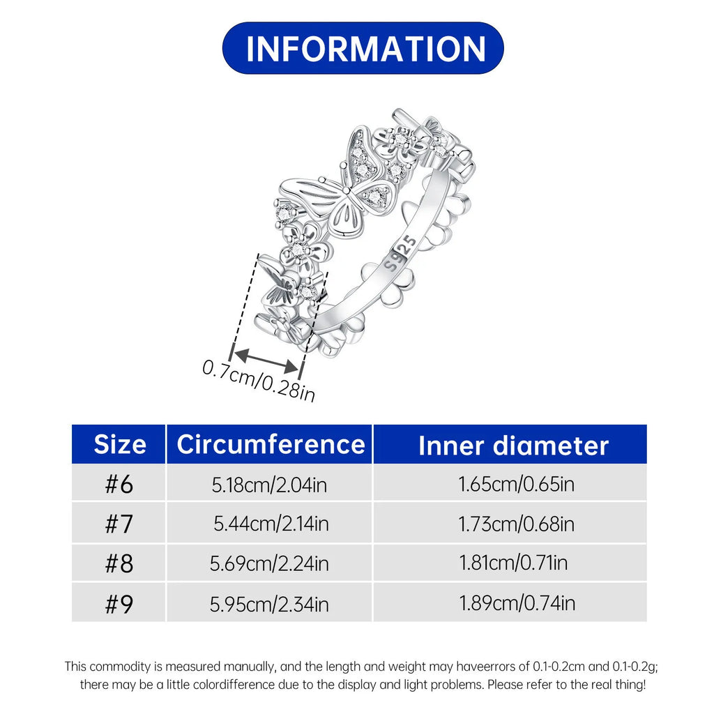 S925 Sterling Silver Vintage Pattern Closed Ring For Women