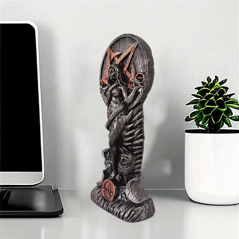 8" Pagan Altar Goddess Of Wisdom Sculpture Sumerian Witchcraft Ritual Female Woman Snake Witch Decor Home Decor Ornaments Goddess Statue