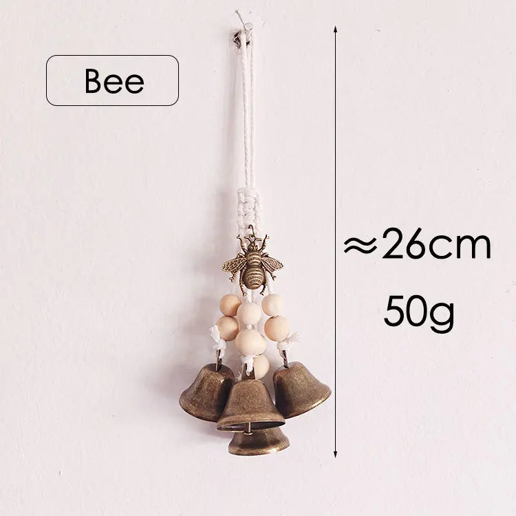 White Hanging Witch Bells for Door Protection Wiccan Pagan Decor Evil Ward & Negative Energy Shield  Handmade Folk Magic Charm