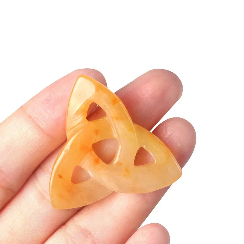**Enchanted Celtic Knot Natural Stone Crystal & Chakra Stone Ornament**