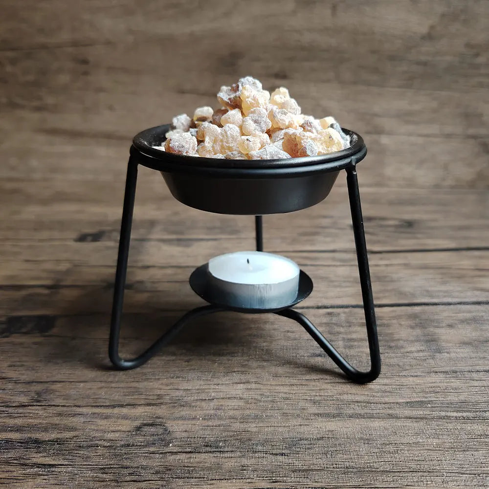 Frankincense Essential Oil Resin Diffuser Set Metal Candle Incense Burner for Witchcraft Rituals Meditation Yoga Home Church Ceremony Citrus Scent