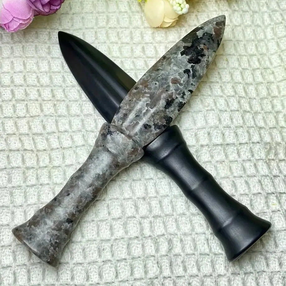 Unique Yooperlite Stone Mystical Knife  - Polished Raw Gemstone witchcraft meditation crystal Rituals