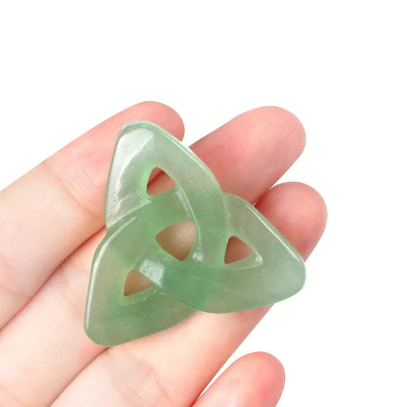 **Enchanted Celtic Knot Natural Stone Crystal & Chakra Stone Ornament**