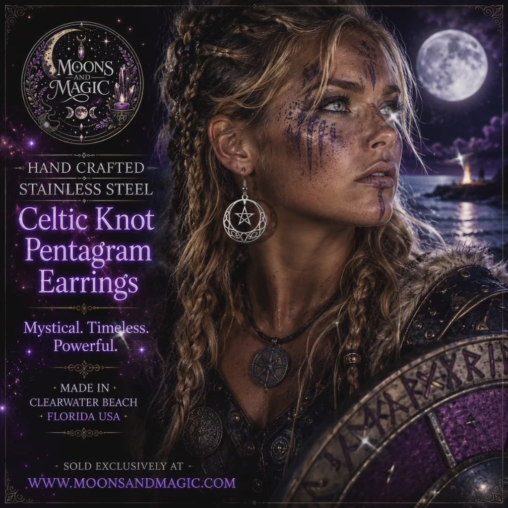 Celtic Knot Pentagram Stainless Steel Earrings ✨💜