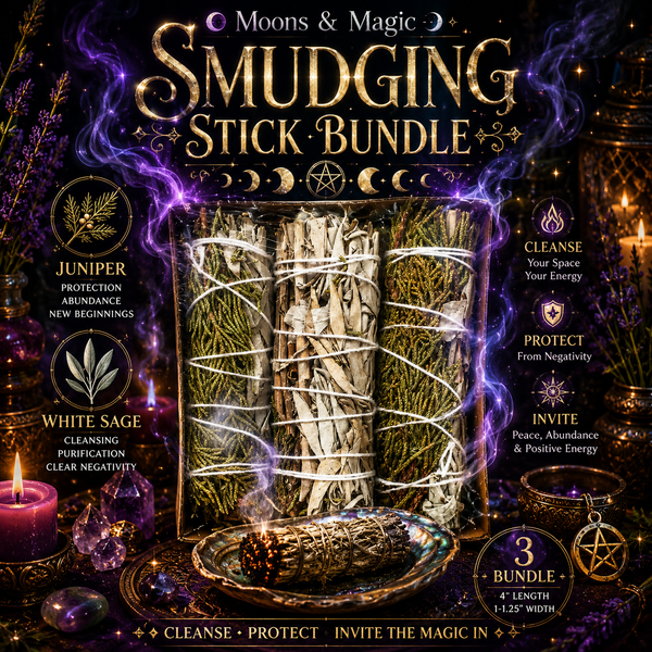 ✨🌿 CLEANSE • Smudging bundle - White Sage & Juniper 3 pack